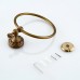 YoungE Antique Brass Towel Ring Bathroom Accessories Wall-Mounted Towel Holder Brass Carved - B074DF8Y1M
